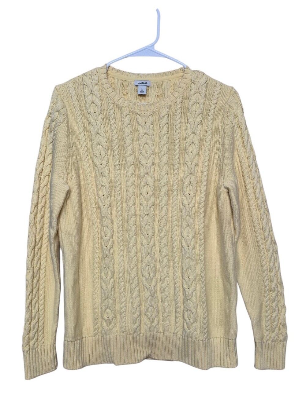 L.L. Bean Women's Chunky Cable Knit Crewneck Sweater